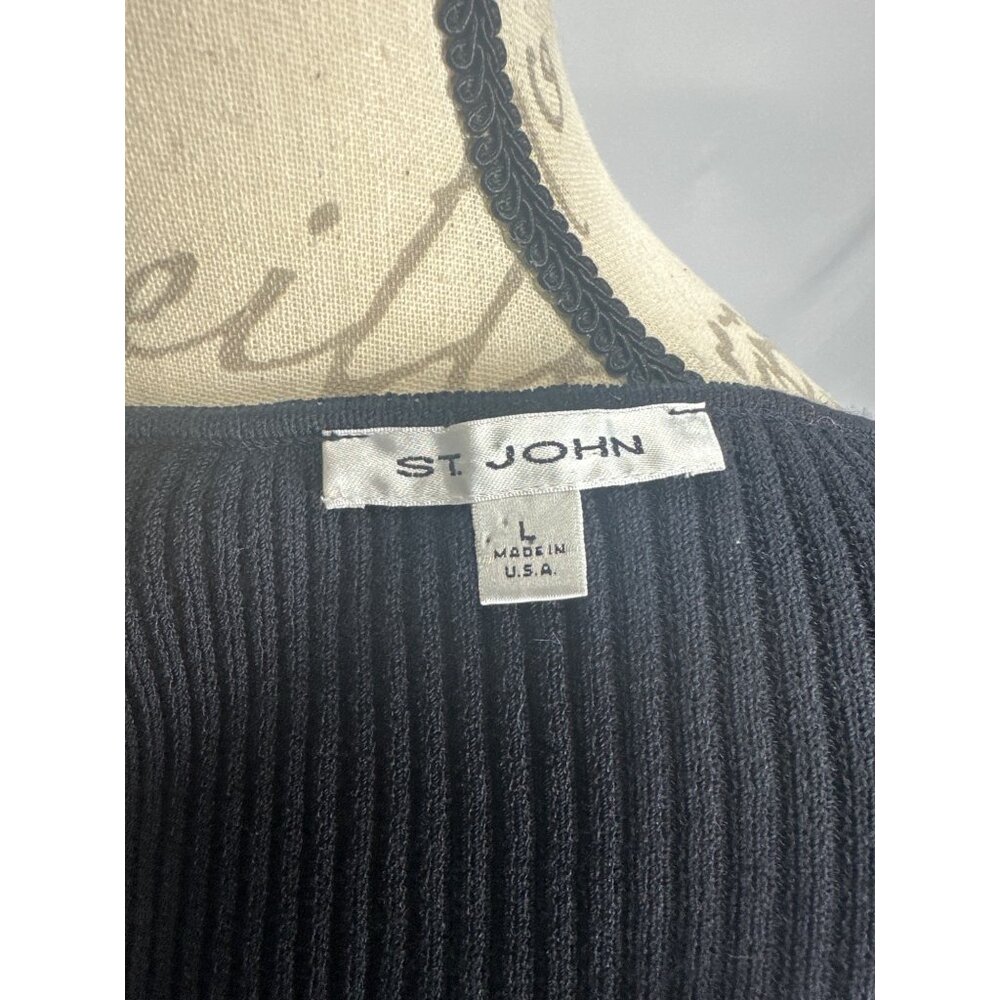 St.John, Ribbed Tank w/ Ruffled Hem - Picture 8 of 10